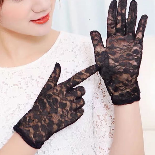 Gloves Women's thin lace gloves Women's short thin sun protection summer lace gloves women's thin