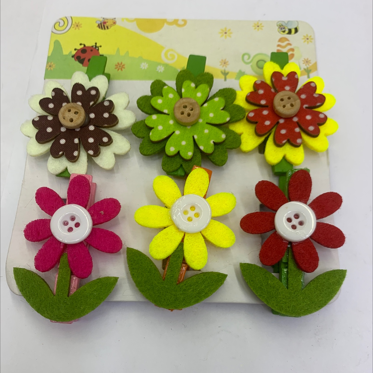 卡通衣夹 照片夹 留言夹 混两款各混三色6个一包霏霏121