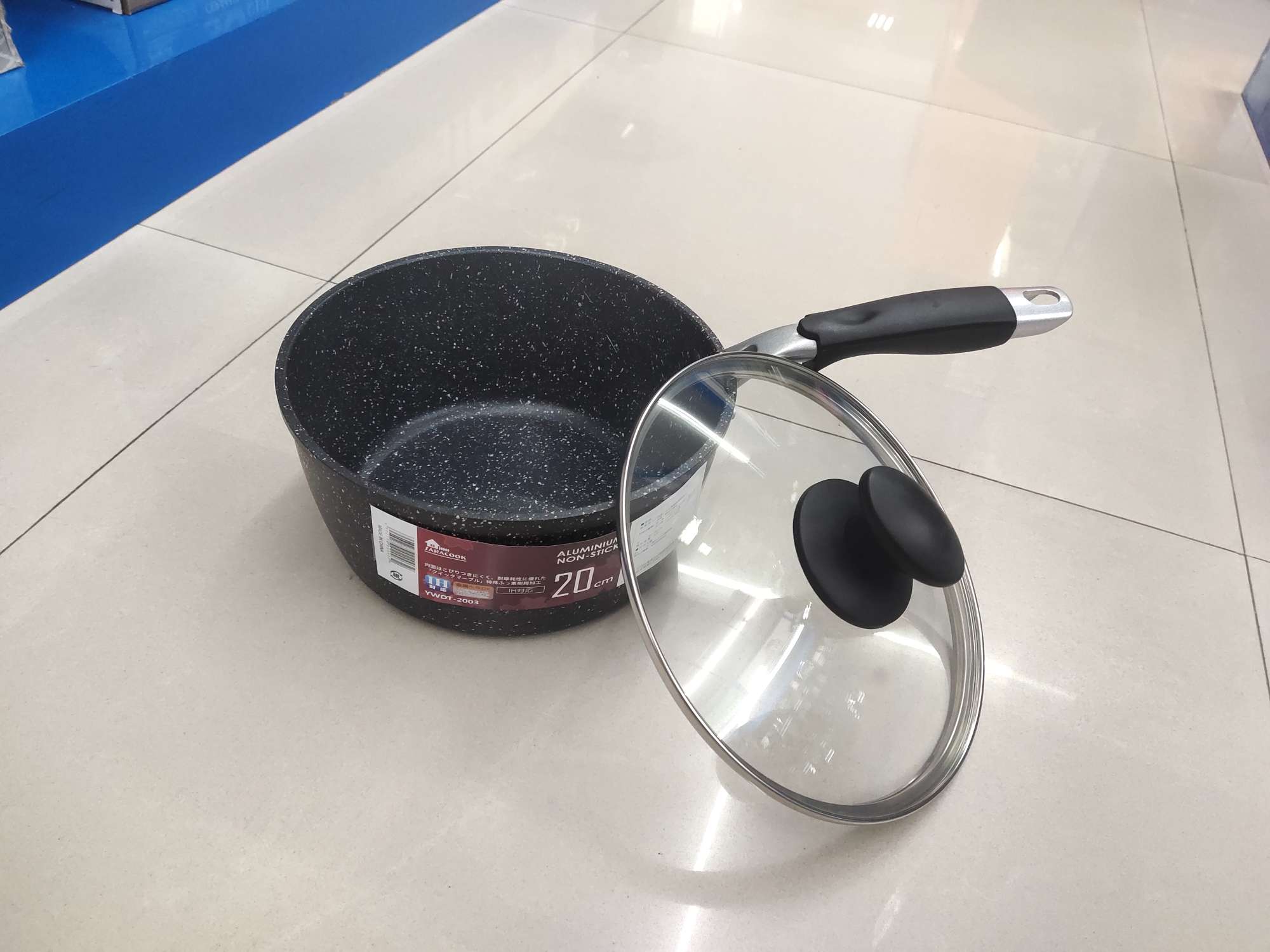 SARACOOK household 20cm milk pot, slatted handle, non-stick pan, for cooking porridge and soup, frying pan, double-bottom, suitable for both gas stove and induction cooker Specification image