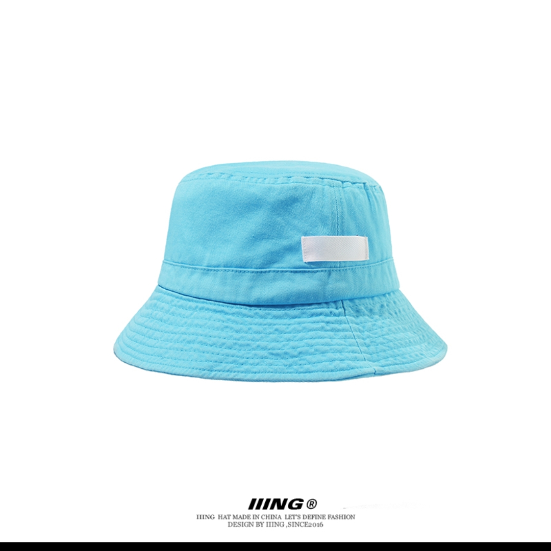 IIING Cotton Fisherman hat for women Spring summer Korean-Japanese solid color basin hat for autumn shade face sunscreen hat for men 44