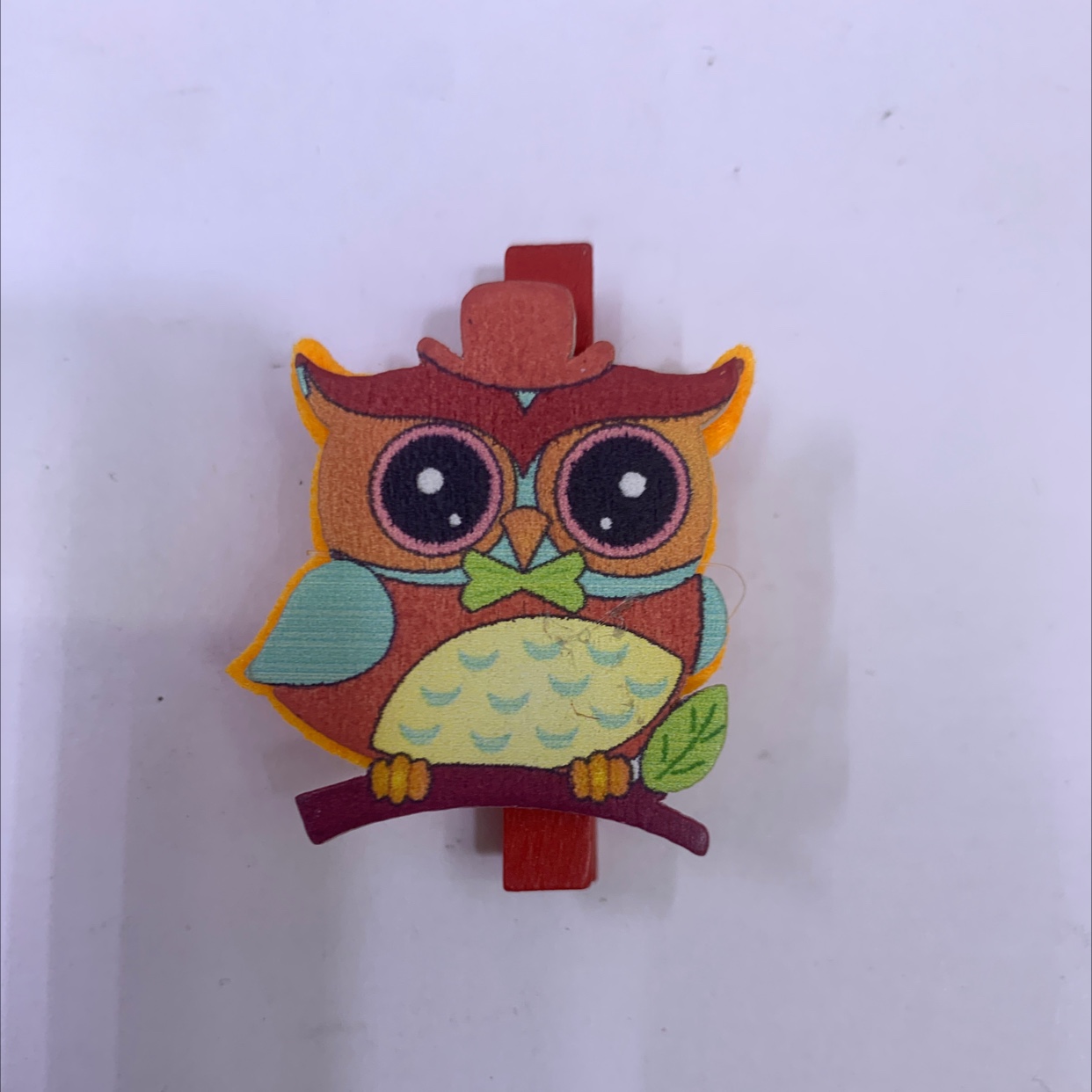卡通衣夹 照片夹 留言夹 橙色动物配红色衣夹1