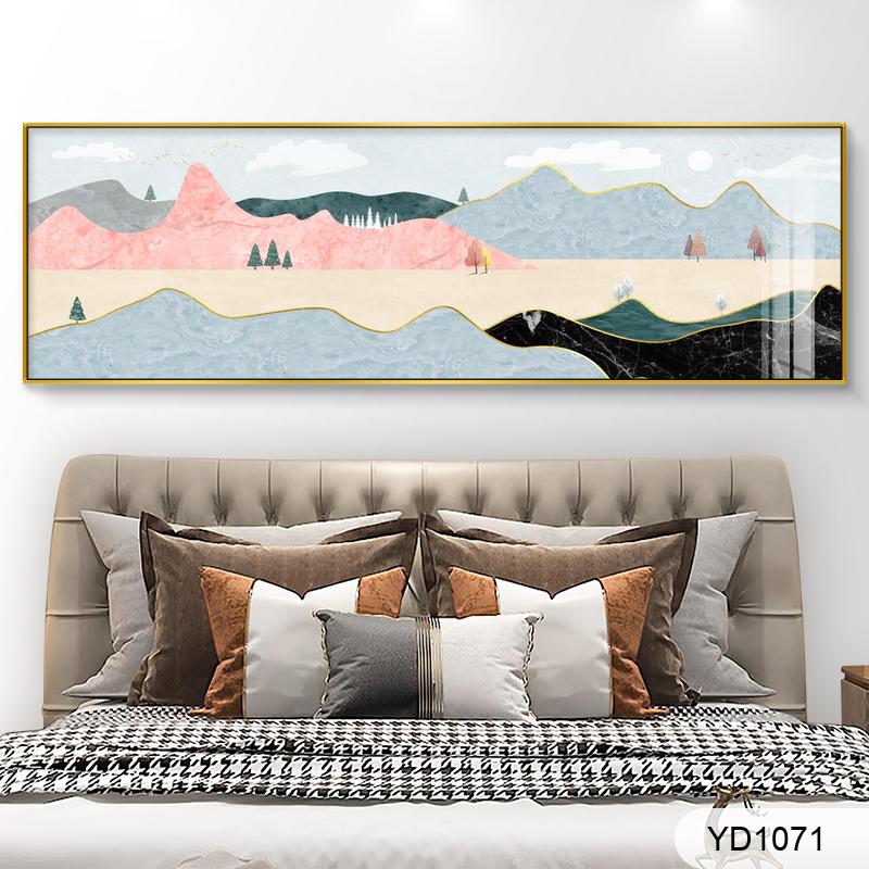 Abstract oil painting texture gold forest sofa bedside decoration painting