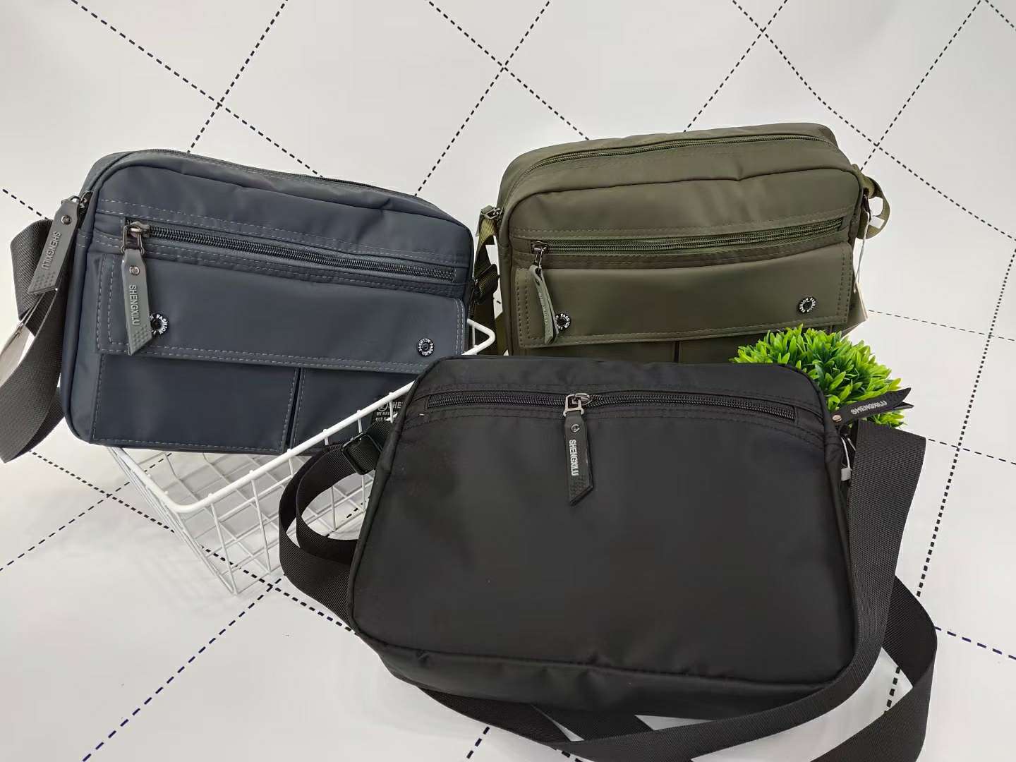 Waterproof Nylon Horizontal Shoulder Bag Item Picture
