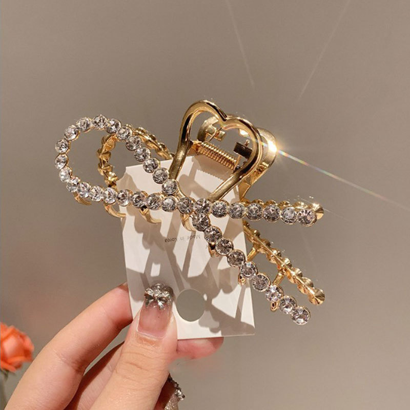 韩板气质珍珠发夹女夏后脑勺大号抓夹发卡抓发夹网红鲨鱼夹子头饰详情1