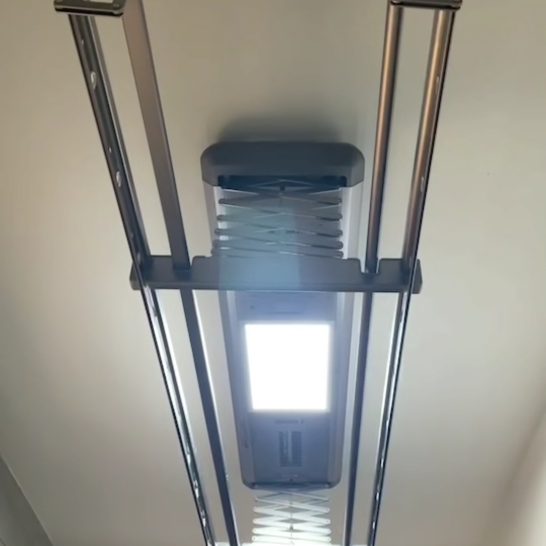 无 丽人太太智能电动晾衣架家用阳台遥控升降烘干晒衣架自动晾衣杆新中式吸顶灯具套装 灯具套件 109