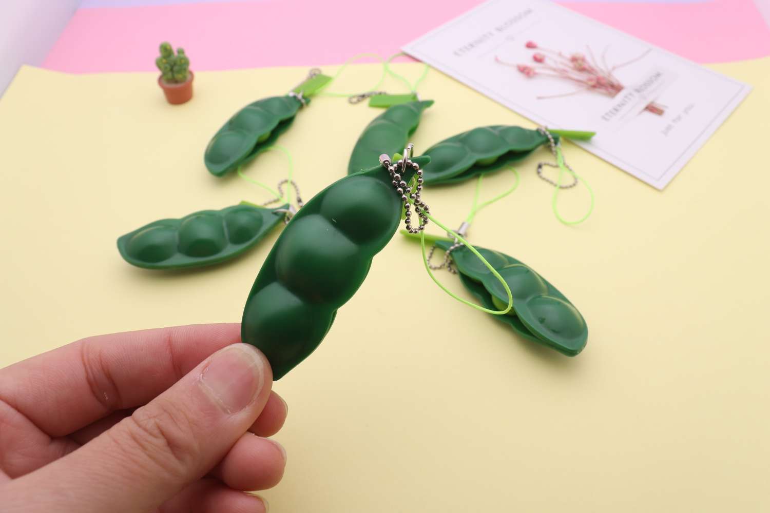 Venting Toy Pod Keychain Application Scenario