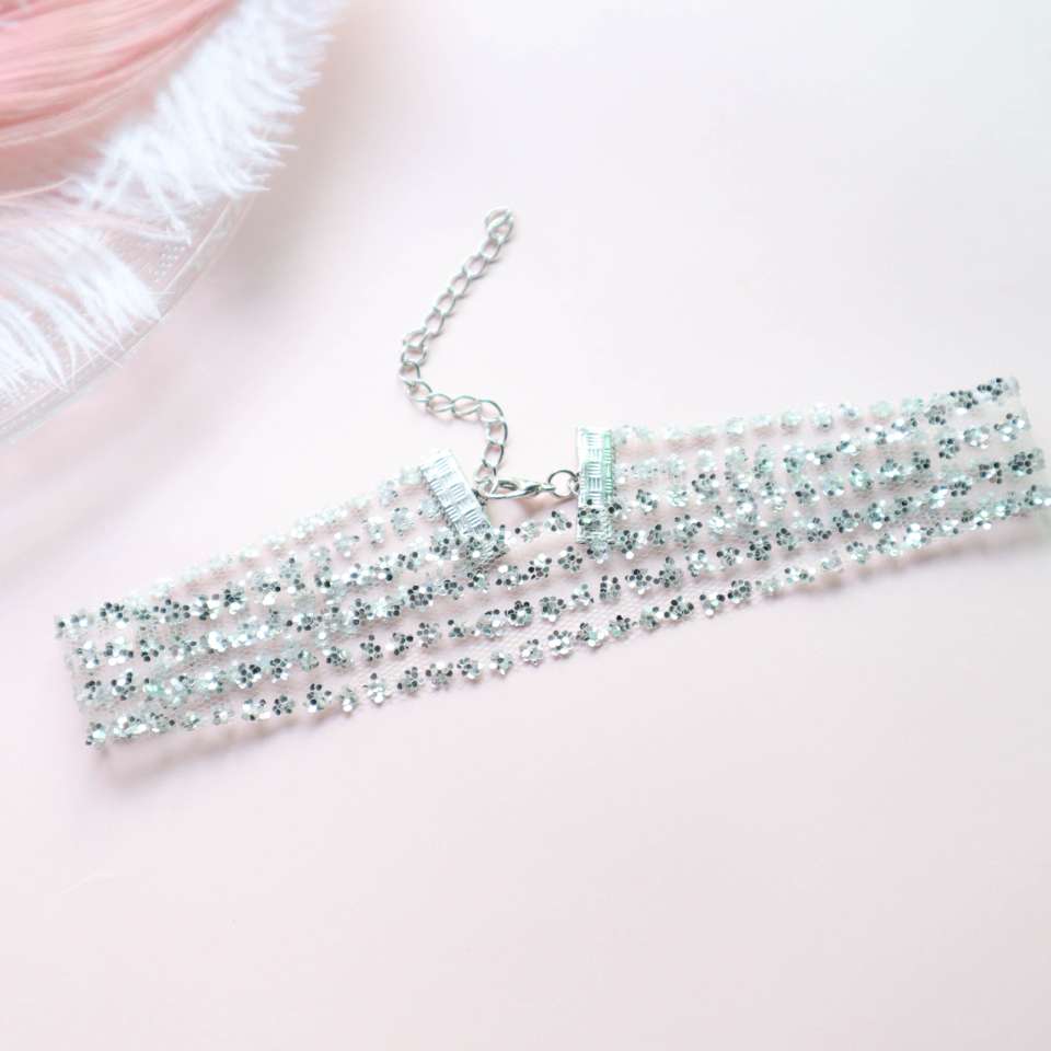 FLY1901 New Chinese-style ancient-style flower-tied choker Necklace, Chinese-style accessory for women, neck strap, flower-tied collarbone chain Specification image