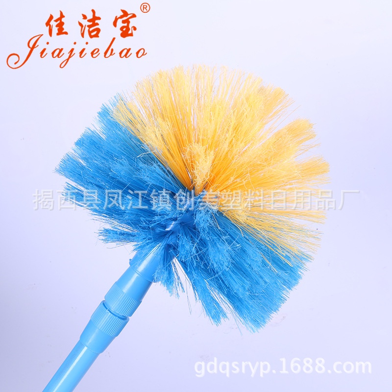 Manufacturer's roof dust cleaning dust brush ceiling broom ball brush telescopic iron spider web cleaning brush broom full figure
