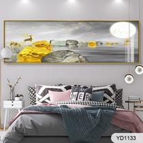 New Chinese abstract He mountain line combination bedside decorative painting