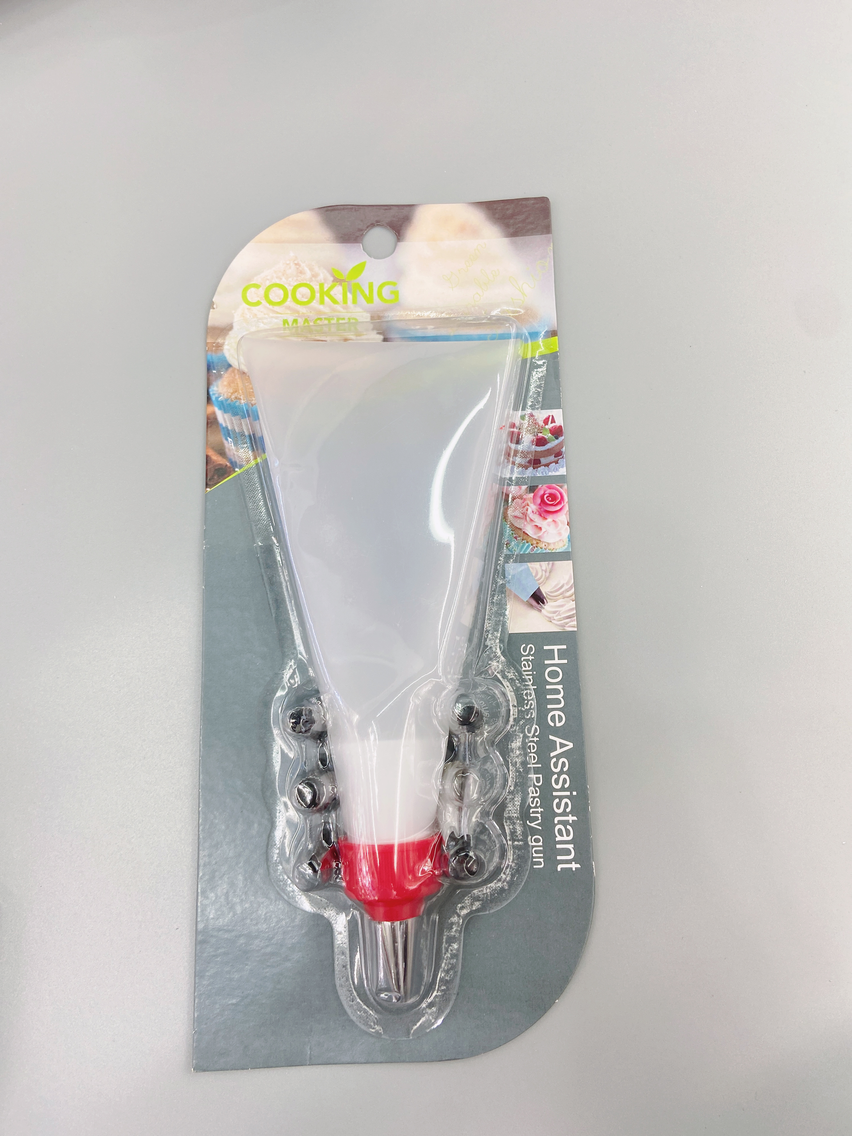 Stainless steel 4-head piping nozzle set, home baking cake extrusion cream puff cookie piping tool, piping bag detail image 3