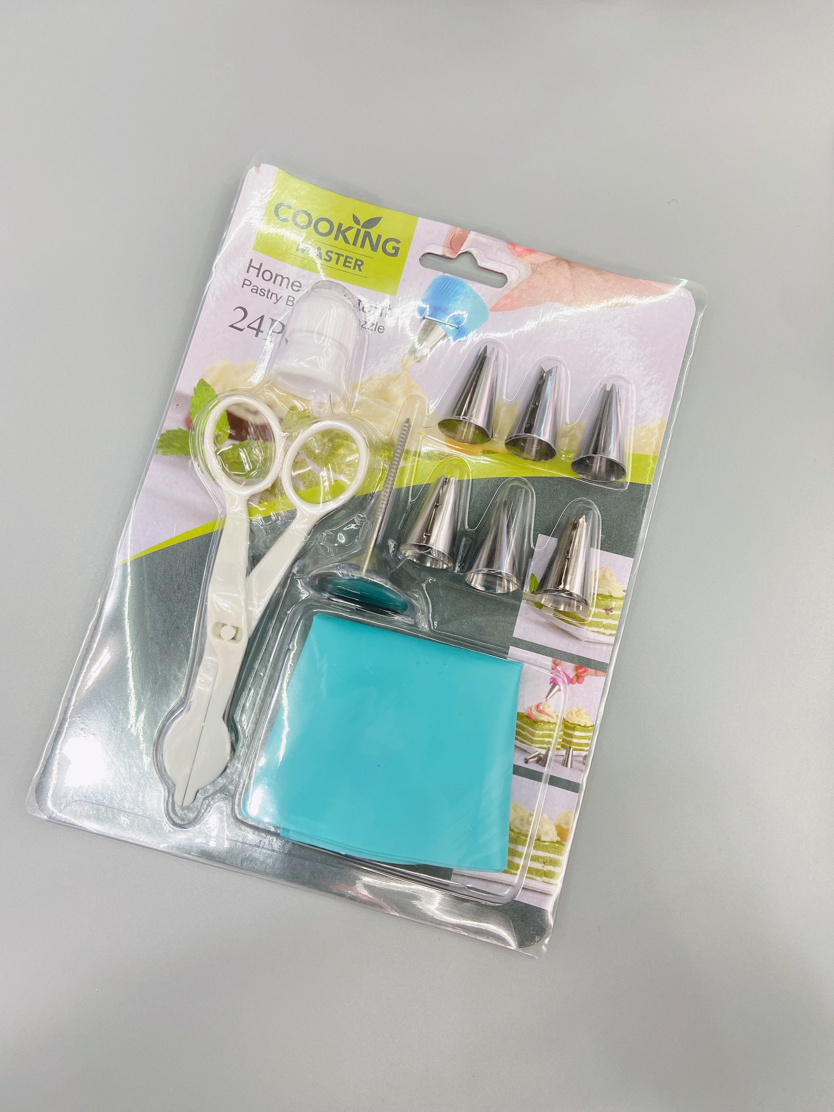 Stainless steel piping tip set, home baking cake extrusion cream puff cookie piping tool, piping bag detail image 2