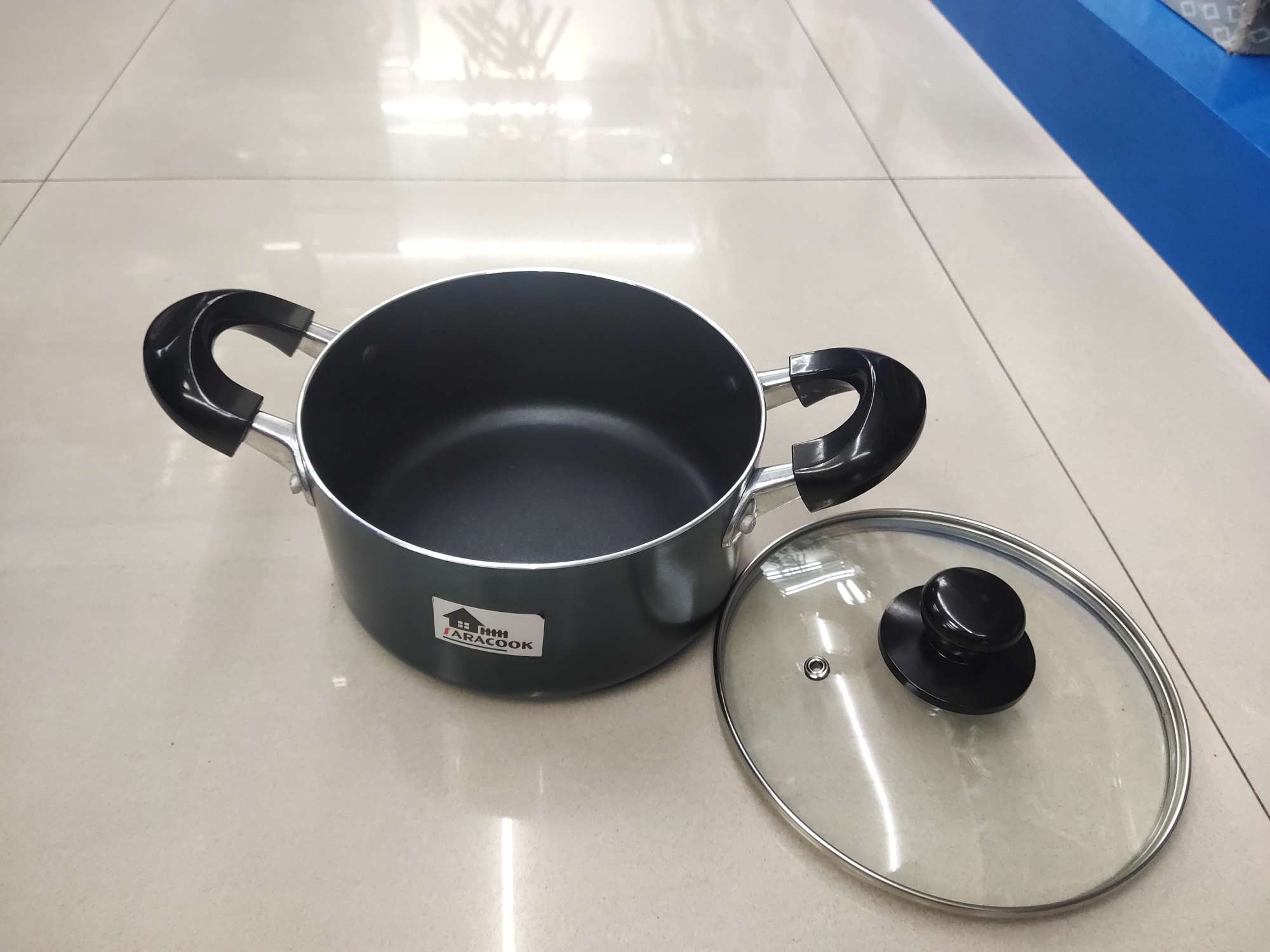 SARACOOK household 18cm soup pot, milk pot, double handle, non-stick, for cooking porridge and soup, gas stove, induction cooker, small soup pot, two-handed pot details Picture
