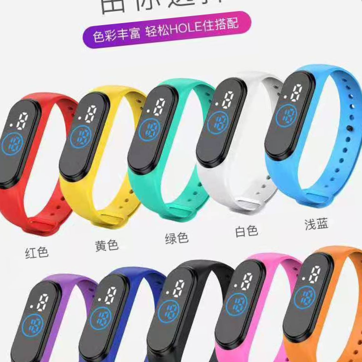 LED蓝字儿童手表图