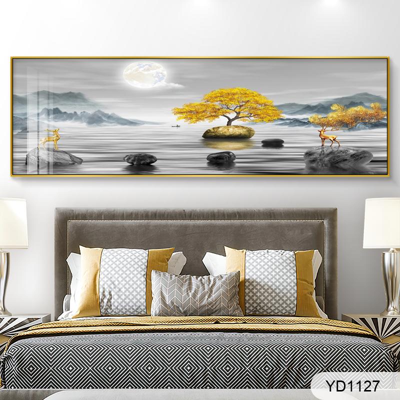 Abstract rich Jinshan milu rich tree sofa bedside decoration painting