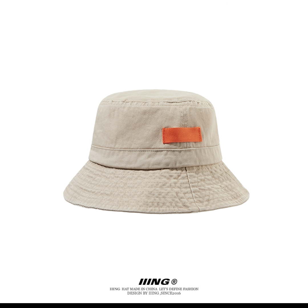 IIING Cotton Fisherman hat for women Spring Summer Korean-Japanese solid color basin hat for autumn shade face sunscreen hat for men 41
