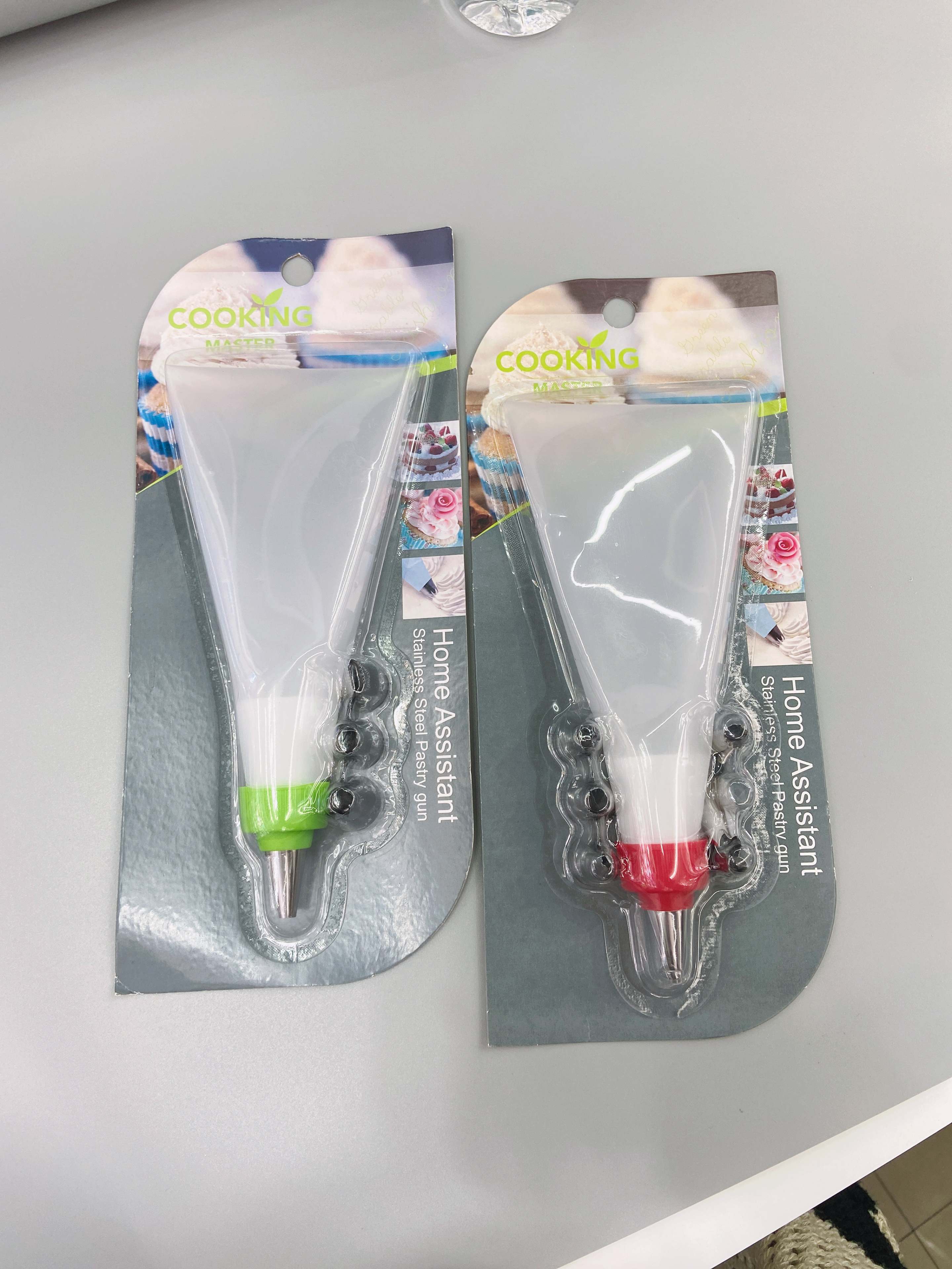 Stainless steel 4-head piping nozzle set, home baking cake extrusion cream puff cookie piping tool, piping bag detail image 1