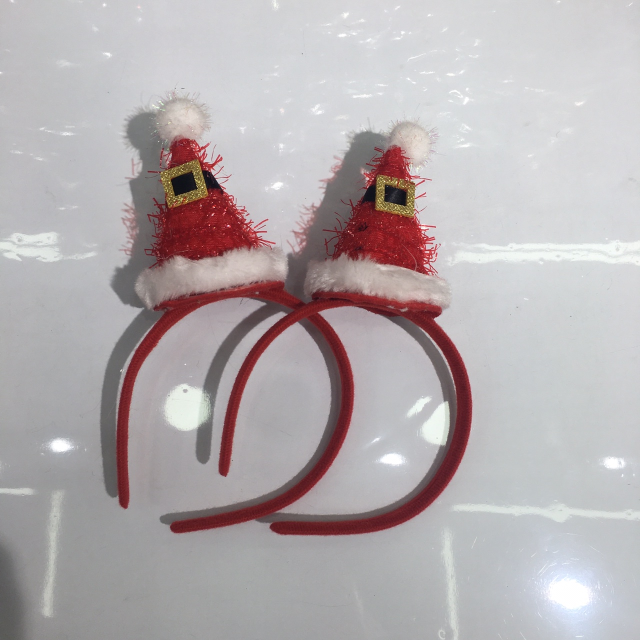 亮丝充棉帽子加配件圣诞头扣