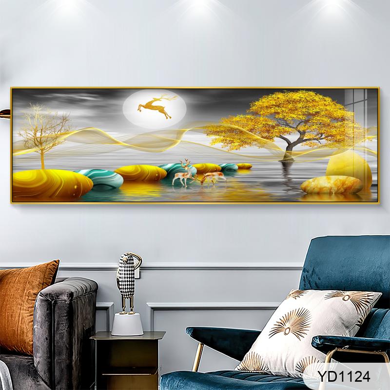 About money tree golden bird abstract bedboard decoration painting