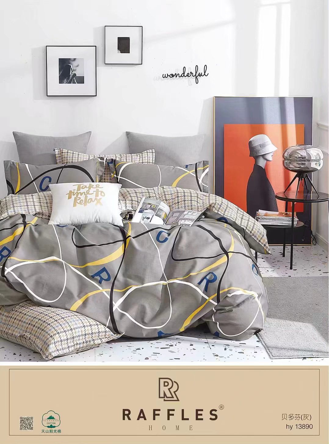 Conjunto de cuatro piezas al por mayor y al por menor cama 100% algodón dormitorio estudiantil simple conjunto de cuatro piezas multi-estilo tamaño ① pic 15