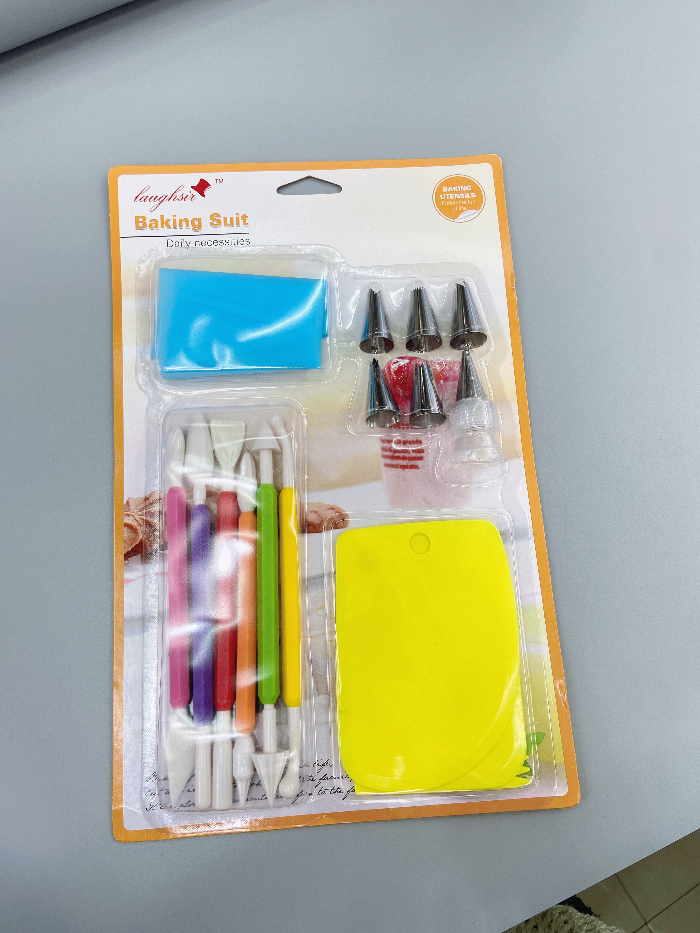 Stainless steel piping tip set, home baking cake, cream puff, cookie piping tools, piping bags, scraper, engraving pen, baking tools detail image 1