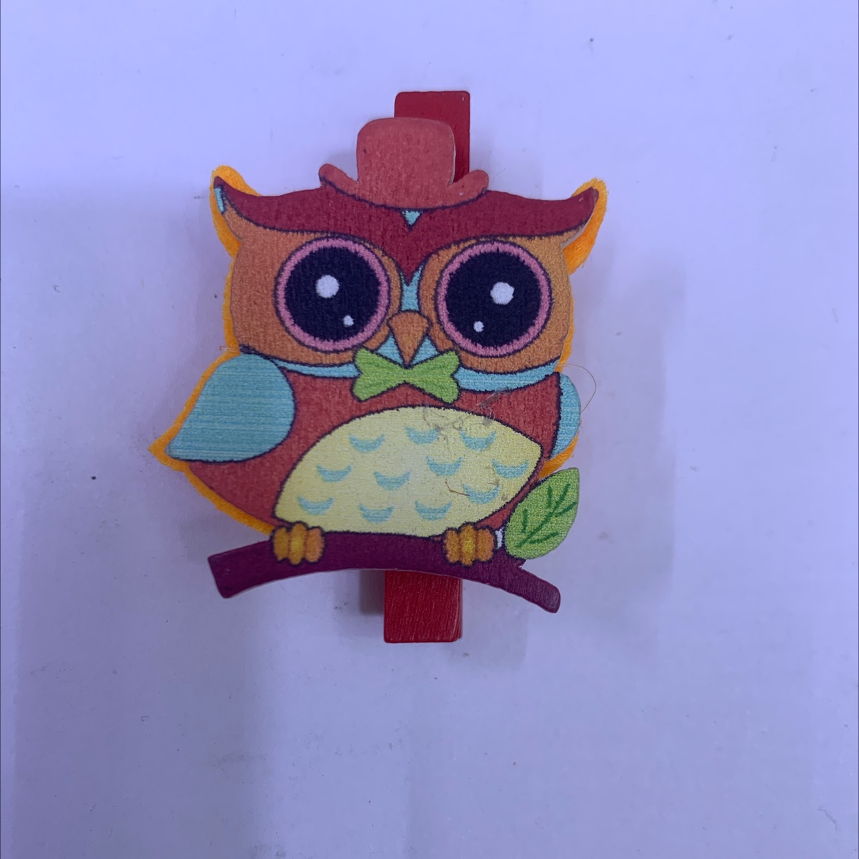 卡通衣夹 照片夹 留言夹 橙色动物配红色衣夹1详情图1