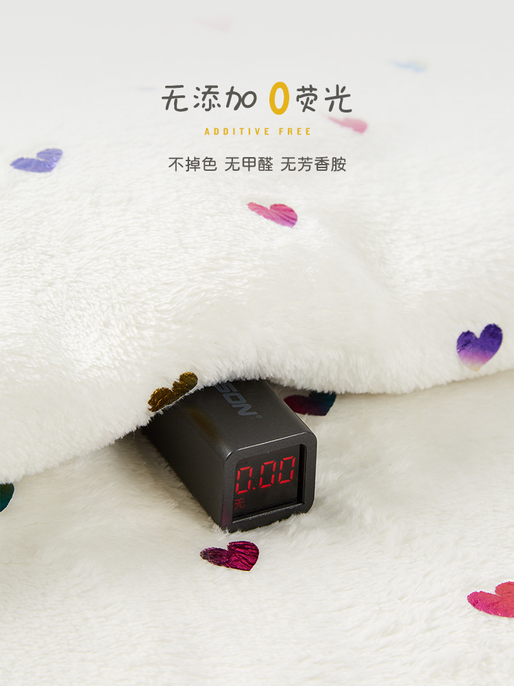 Double-layer cotton fleece flannel blanket for nap, gold-embossed, 75*100, 100*150cm detail image 8