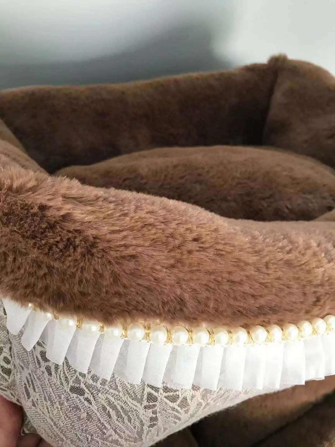 宠物用品！2021秋冬新品
雕花蕾丝亚麻+兔毛，三个尺详情6