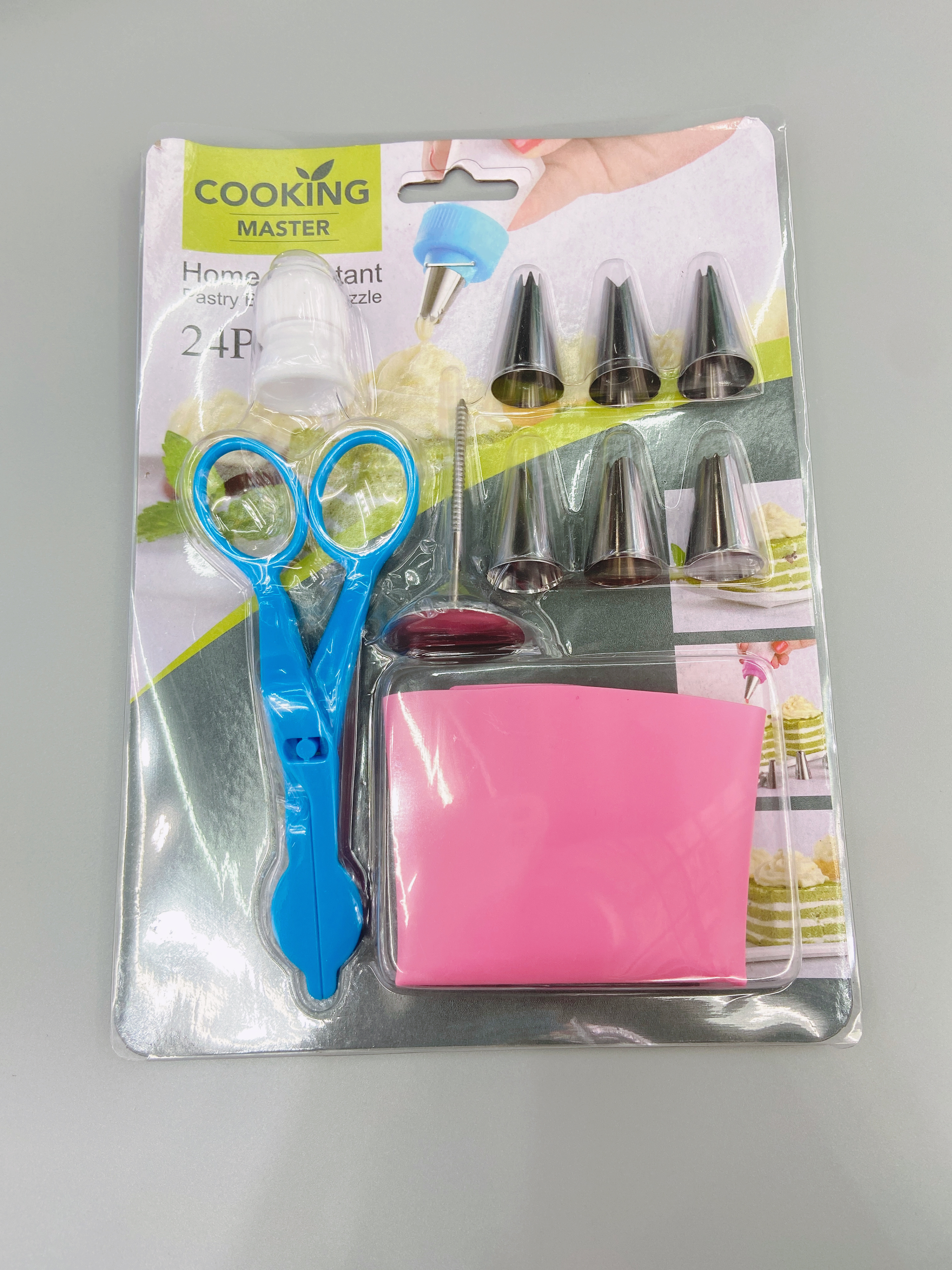 Stainless steel piping tip set, home baking cake extrusion cream puff cookie piping tool, piping bag detail image 1