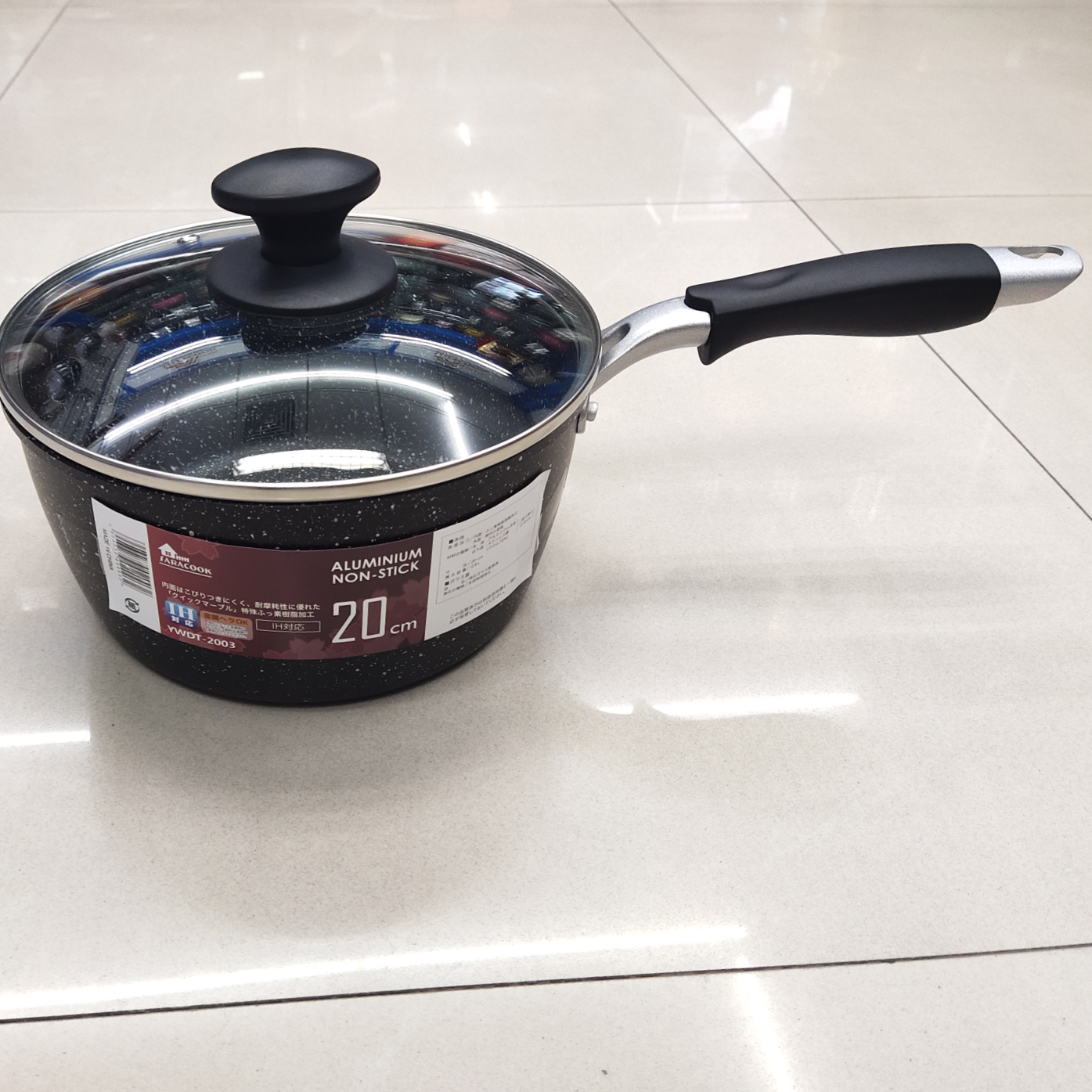 SARACOOK household 20cm milk pot, slatted handle, non-stick pan, for cooking porridge and soup, frying pan, double-bottom, suitable for both gas stove and induction cooker