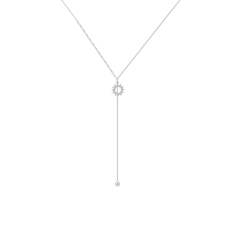 Niche design necklace female fashion network red spliced collarbone chain simple light luxury temperament choker 2021 new sun necklace 4
