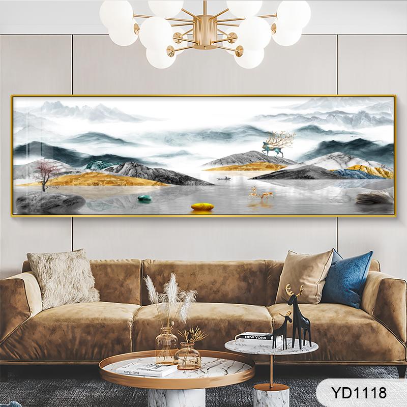 Abstract rich Jinshan elk rich tree sofa bed decoration