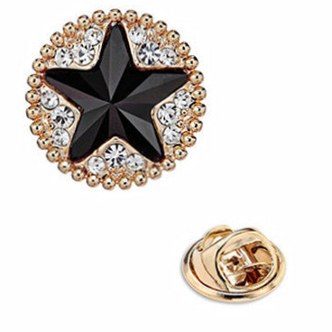 Fashion personality with men and women white collar shirt brooch suit accessories collar five-pointed star trinkets