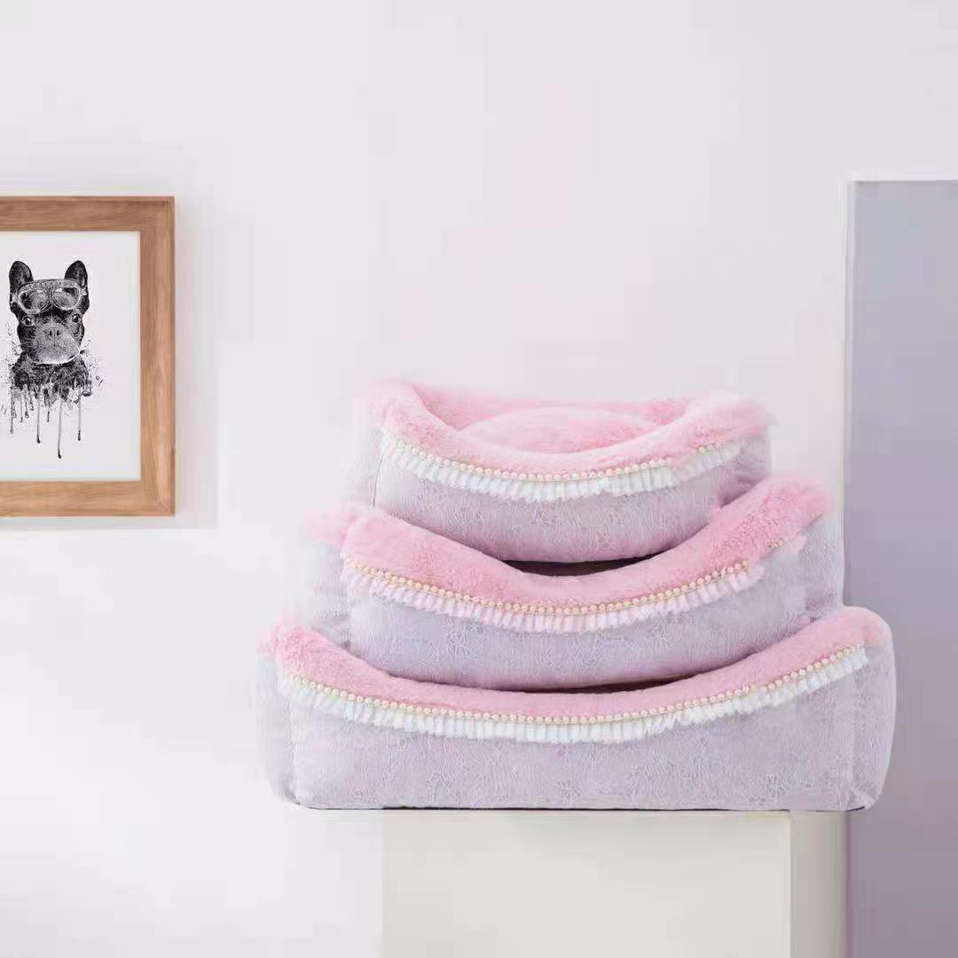 宠物用品！2021秋冬新品
雕花蕾丝亚麻+兔毛，三个尺详情7