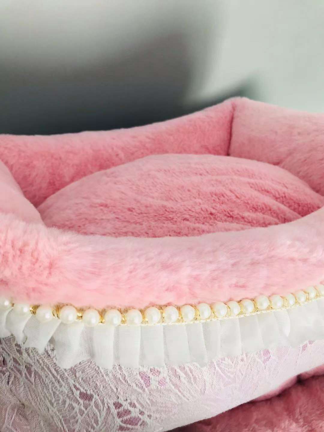 宠物用品！2021秋冬新品
雕花蕾丝亚麻+兔毛，三个尺详情14