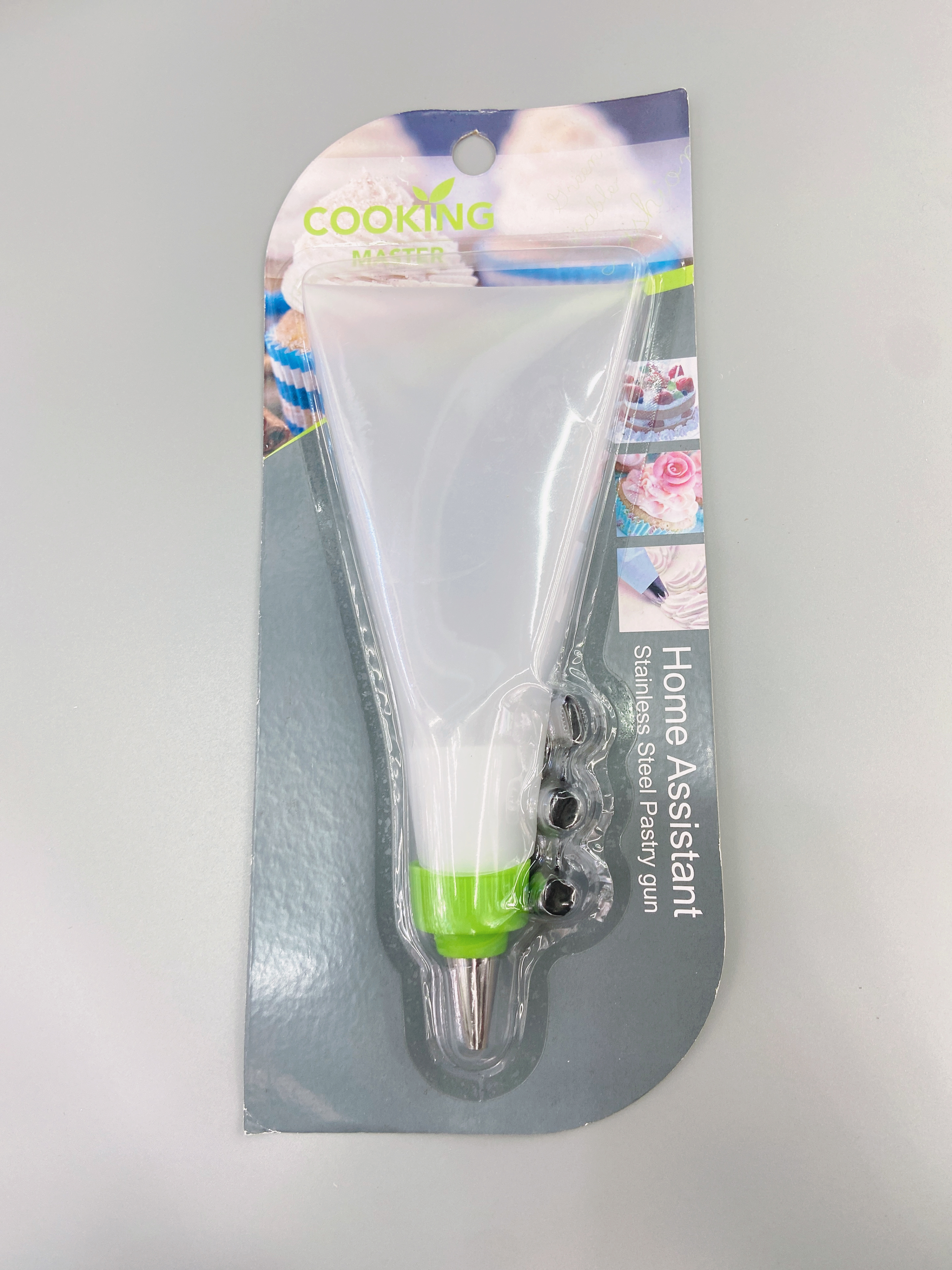 Stainless steel 4-head piping nozzle set, home baking cake extrusion cream puff cookie piping tool, piping bag detail image 2