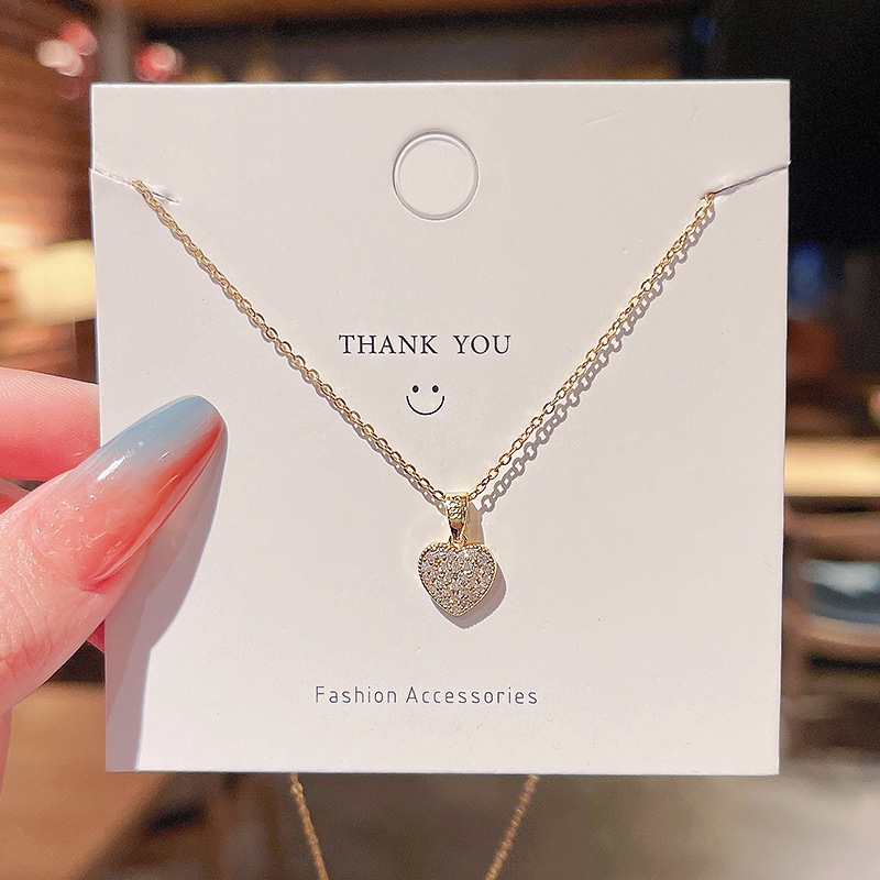 Japanese and Korean style niche design sense titanium steel necklace women's series geometric shape Internet bestseller trendy collarbone chain wholesale 004