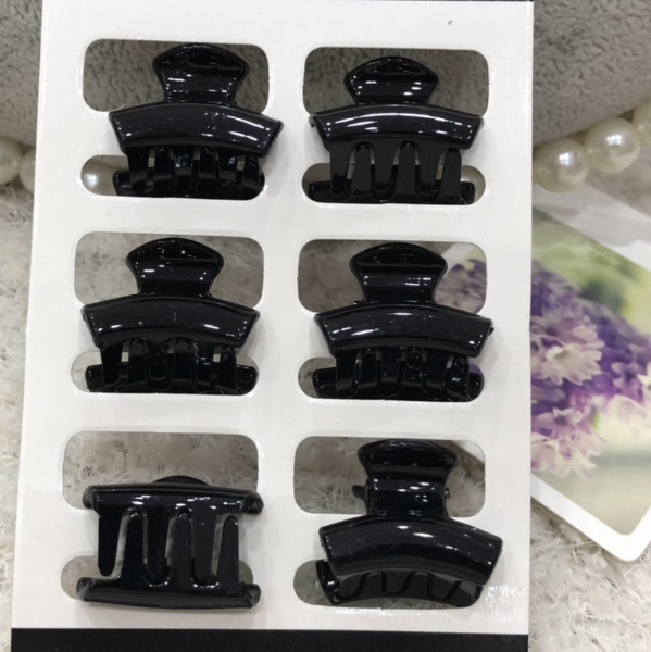 小夹子时尚气质百搭个性休闲潮流6个装黑色成人抓子