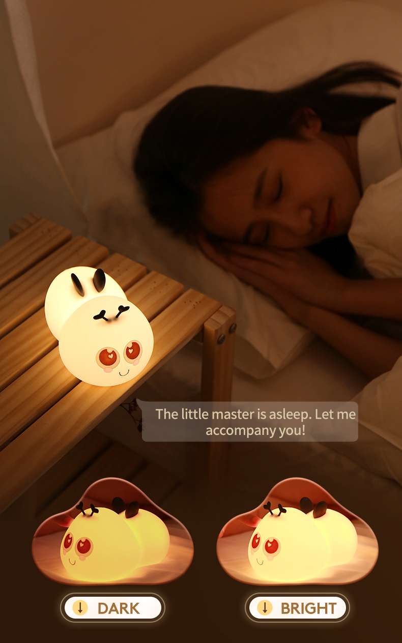 创意蜜蜂拍拍灯USB充电七彩灯家用卧室床头氛围小夜灯详情图9