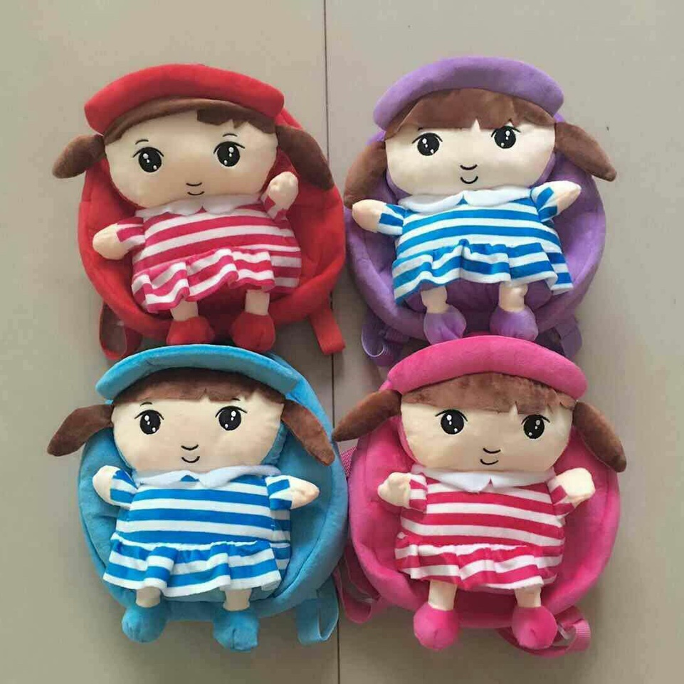 Plush cartoon bag children travel essential snack bag