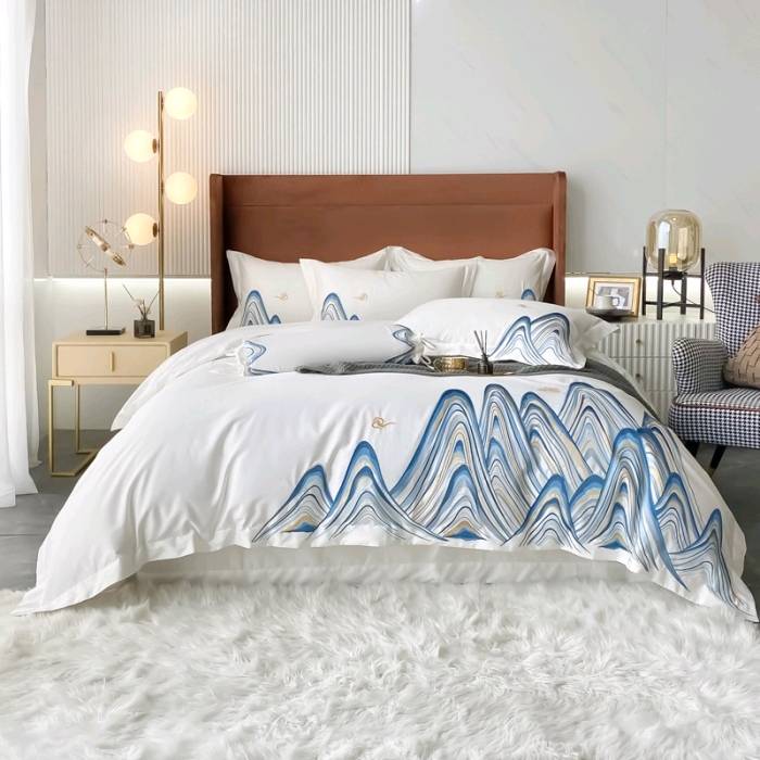 秋冬新款100S重磅刺绣推荐国风新中式锦绣山河2