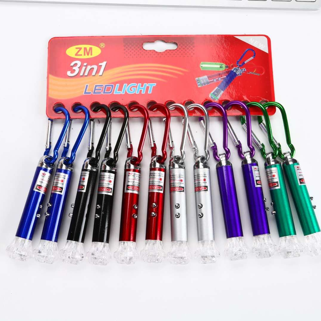 玫瑰花头铝扣挂卡激光灯