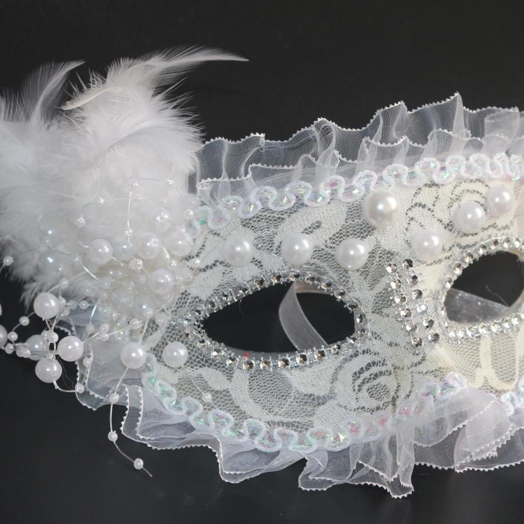 Venetian princess holding mask half face female Halloween masquerade mask costume party performance prop 96