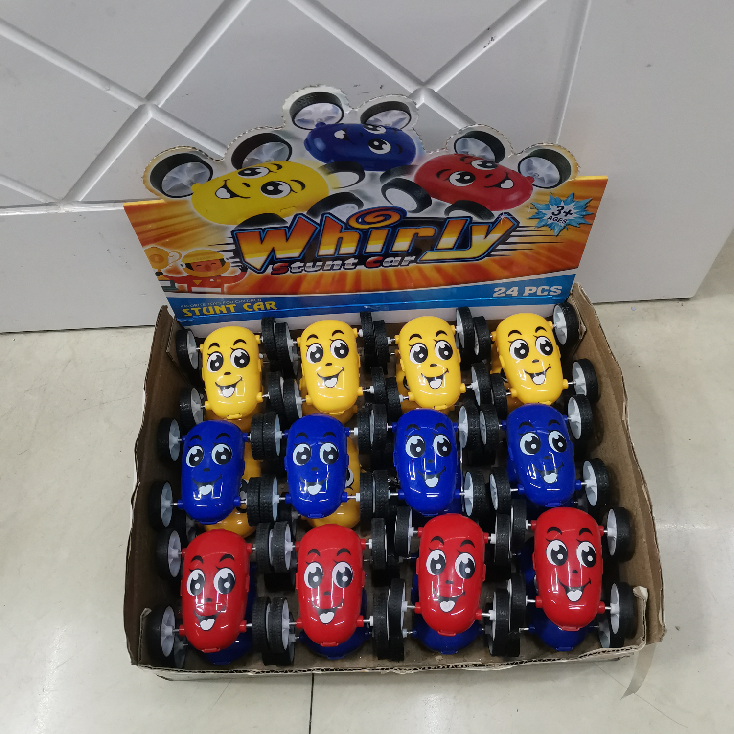 塑料玩具笑脸双面翻斗车
