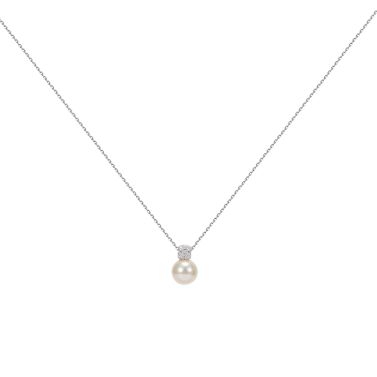 Designer splicing necklace female network red niche collarbone chain personality pendant necklace Pearl belt diamond ring necklace 56