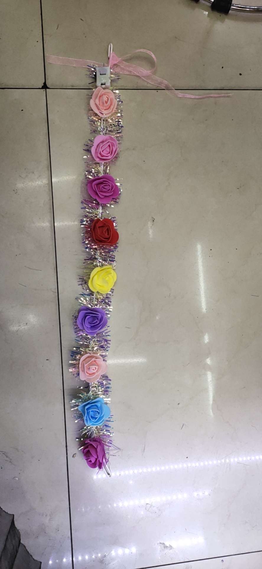 泡沫花亮丝带灯头环，发光头扣，亮丝头扣详情图5