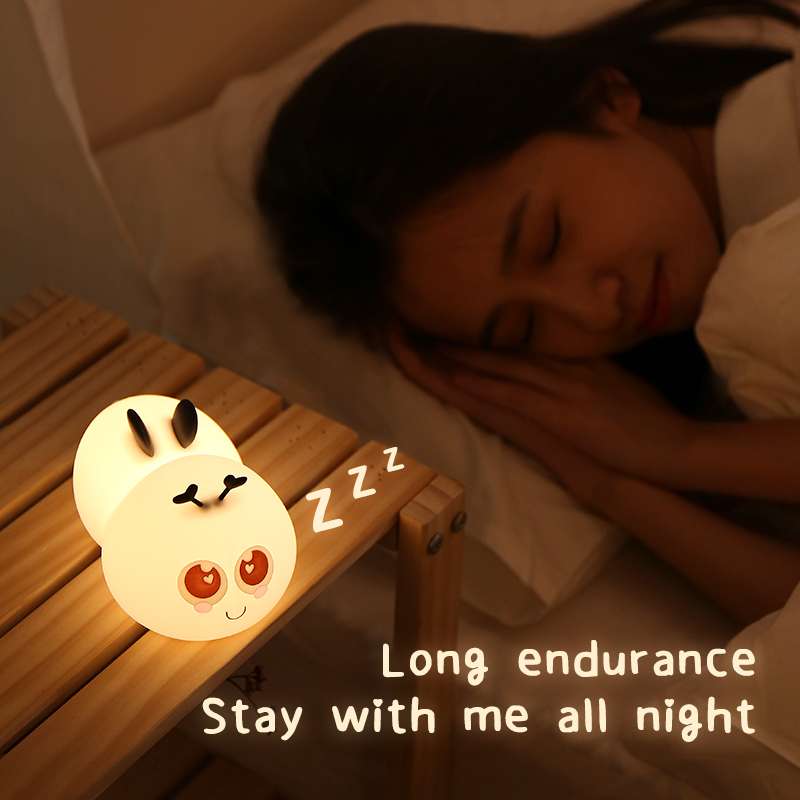 创意蜜蜂拍拍灯USB充电七彩灯家用卧室床头氛围小夜灯详情图1