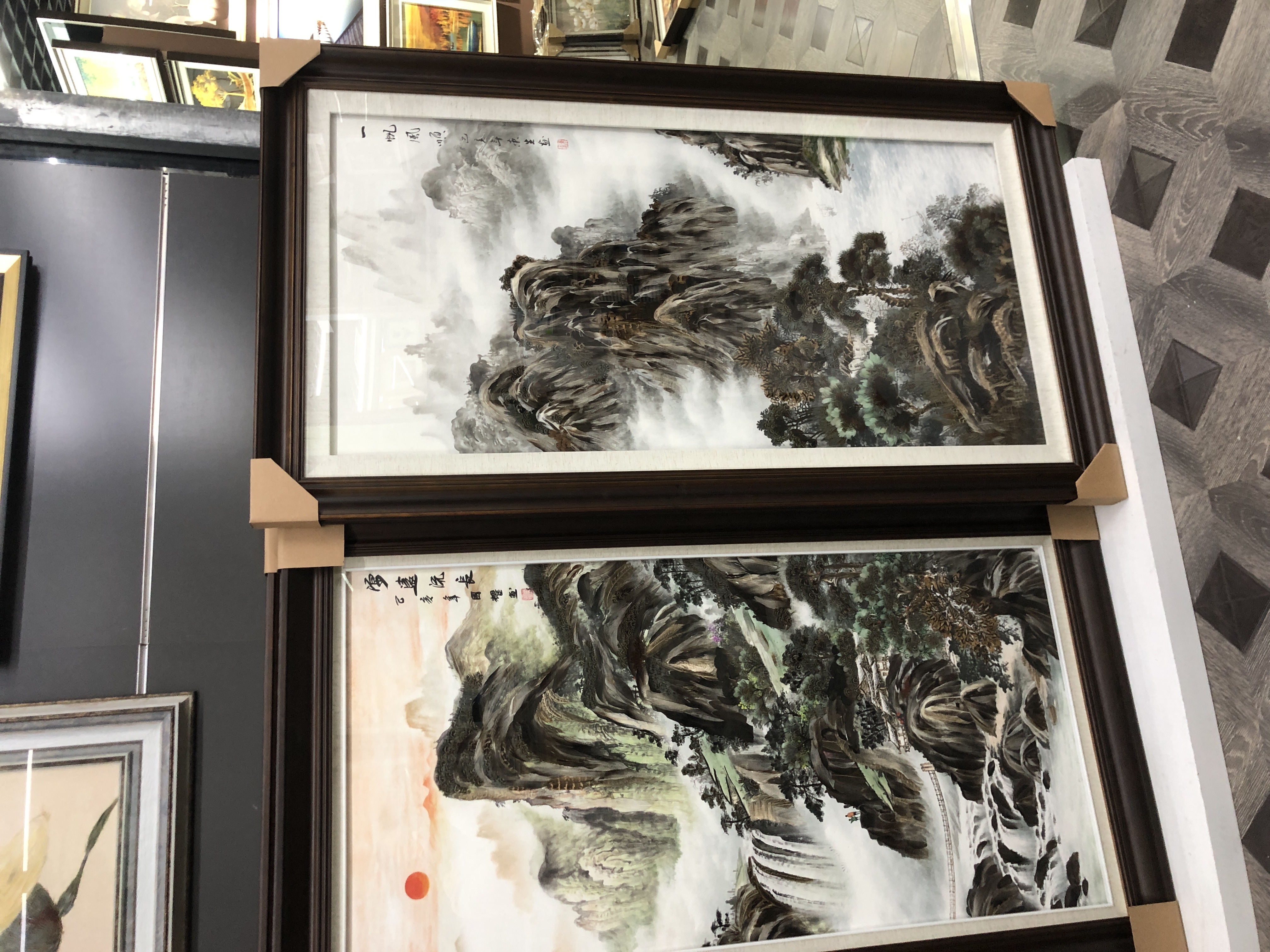 义乌大森装饰175X95cm纯手工羽毛画装饰画源远流长a1详情图2