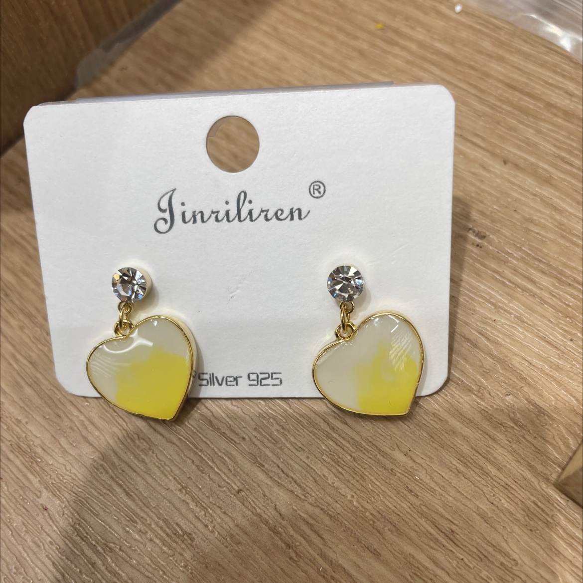 Today beauty Korean earrings heart design style unique charm small fresh