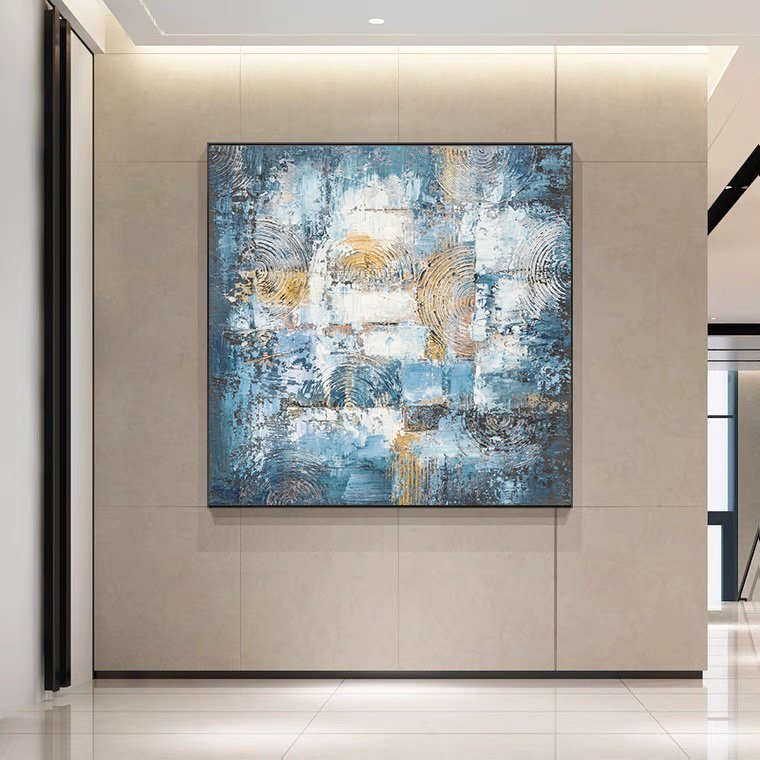 Living Room Triplet Oil Painting Sofa Background Painting Simple Style Abstract Type Tooling Application Scenario