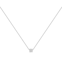 Designer splicing necklace female network red niche collarbone chain personality pendant necklace square belt zircon necklace 86